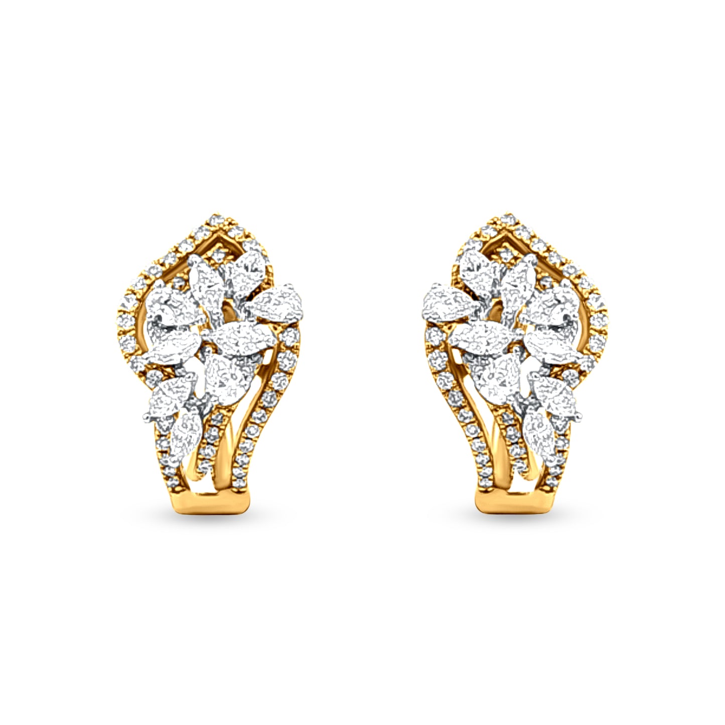 18k Gold Contemporary Pendant Necklace Set