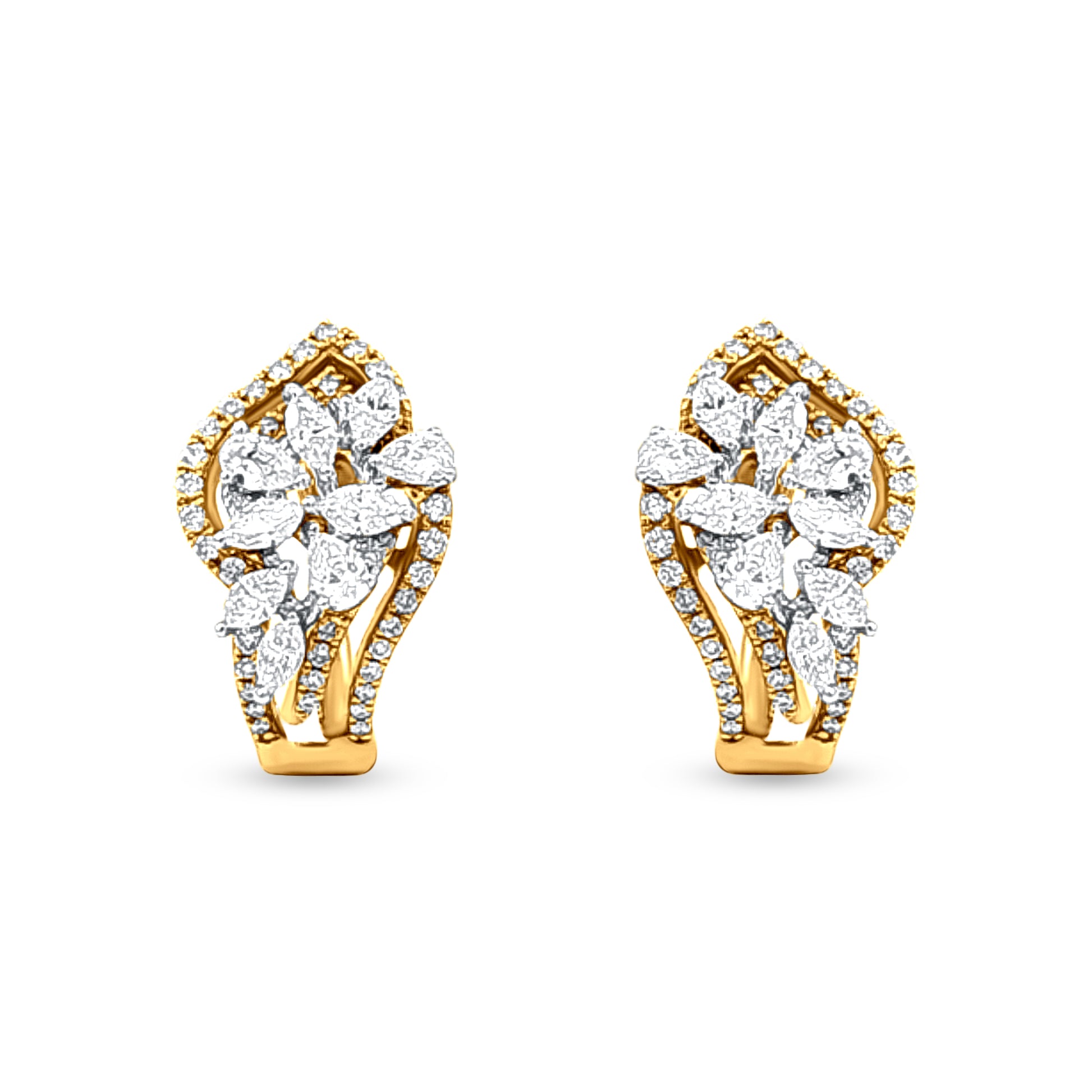 18k Gold Contemporary Pendant Necklace Set