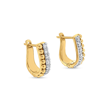 Kanchana - 18K Yellow Gold Diamond Hoop Earrings