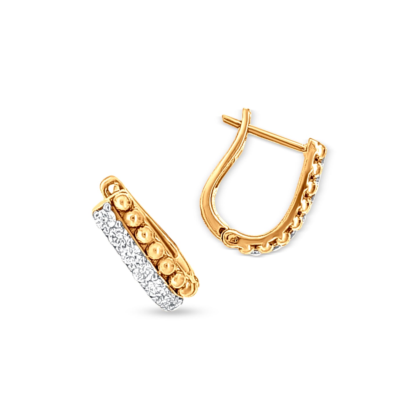 Kanchana - 18K Yellow Gold Diamond Hoop Earrings