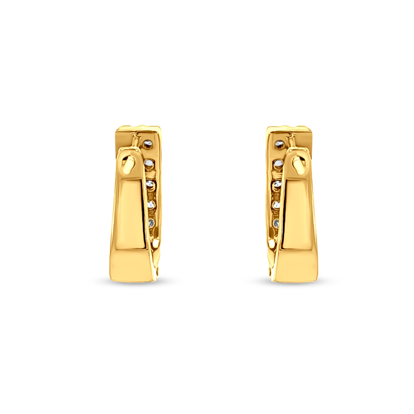 Kanchana - 18K Yellow Gold Diamond Hoop Earrings