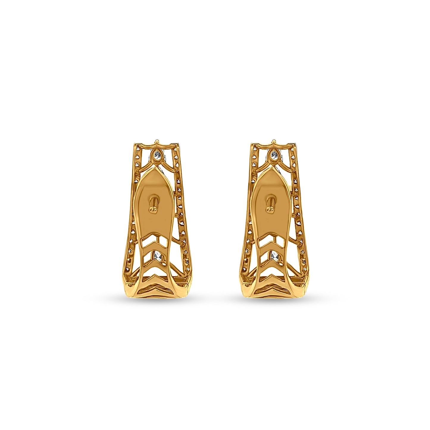 Manikya - 18K Yellow Gold Diamond Hoop Earrings
