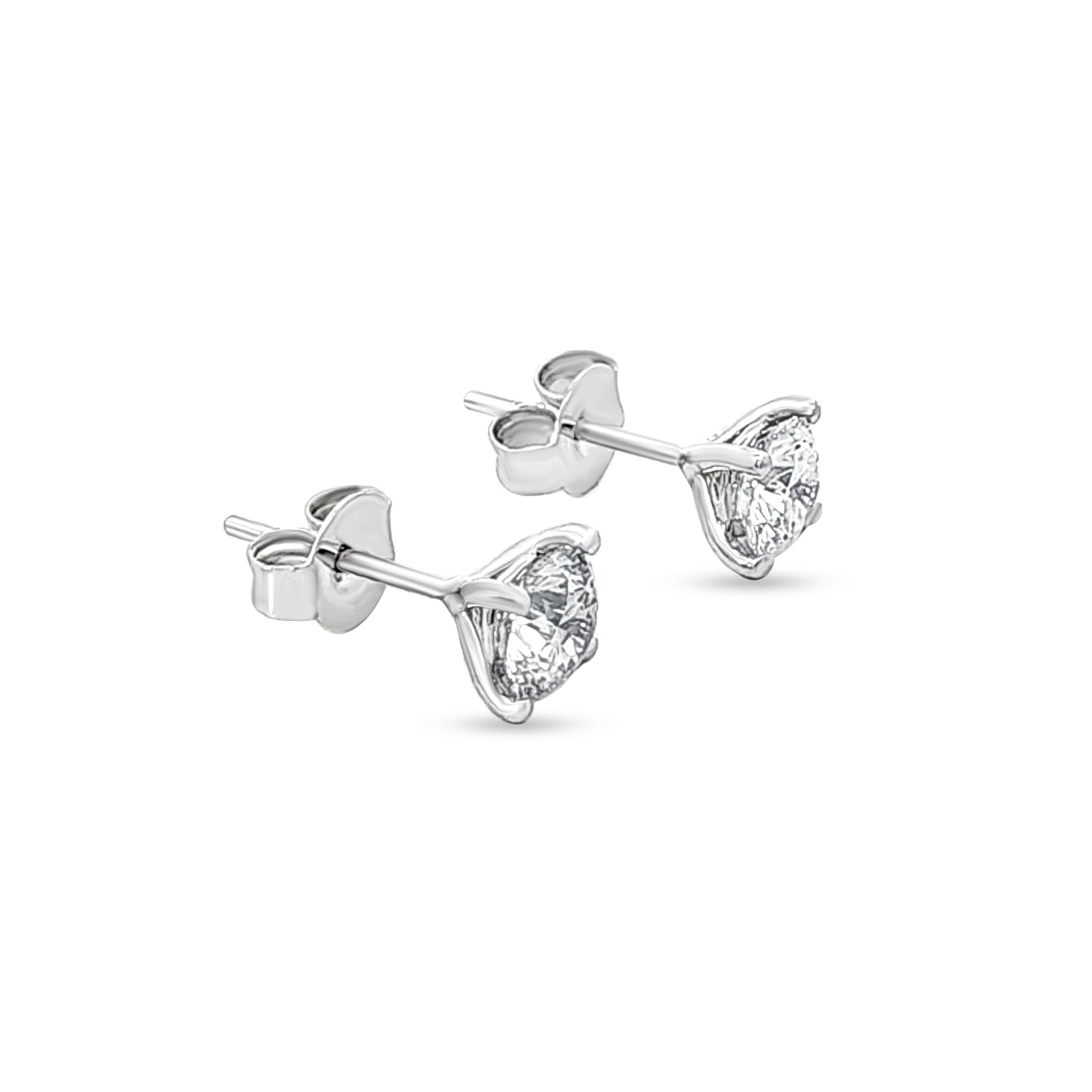 Anvika - 14K White Gold Round Solitaire Lab-Grown Diamond Tops