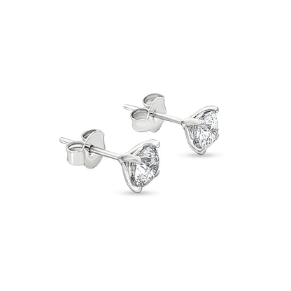 Anvika - 14K White Gold Round Solitaire Lab-Grown Diamond Tops