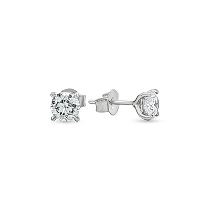 Anvika - 14K White Gold Round Solitaire Lab-Grown Diamond Tops