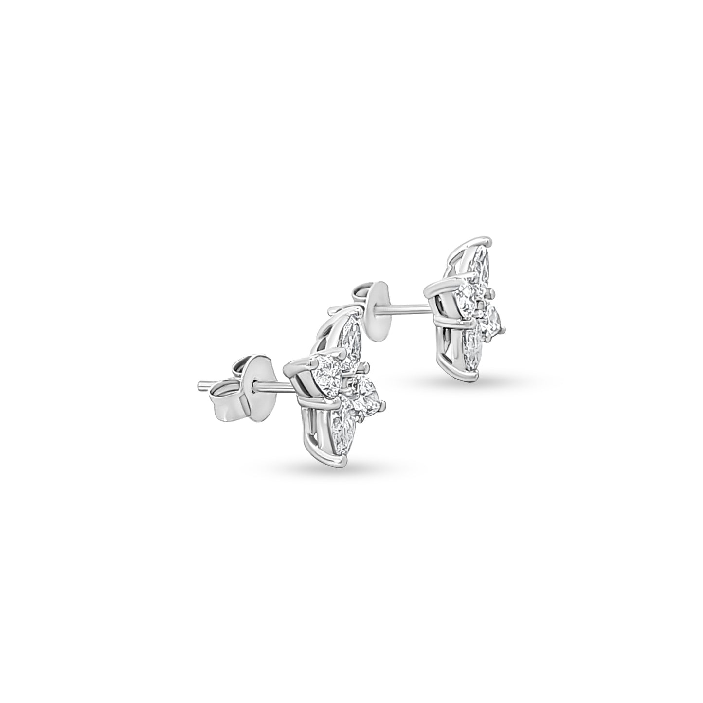 Divya - 14K White Gold Pear Lab-Grown Diamond Star-Shape Tops