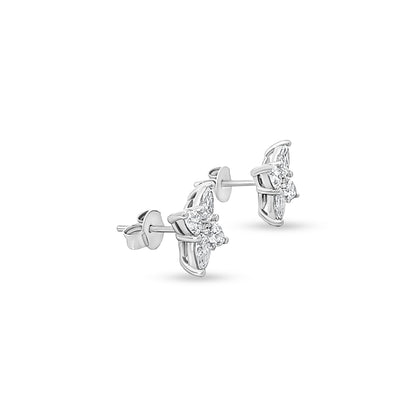 Divya - 14K White Gold Pear Lab-Grown Diamond Star-Shape Tops