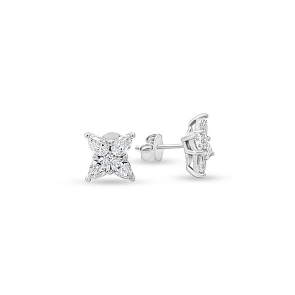 Divya - 14K White Gold Pear Lab-Grown Diamond Star-Shape Tops
