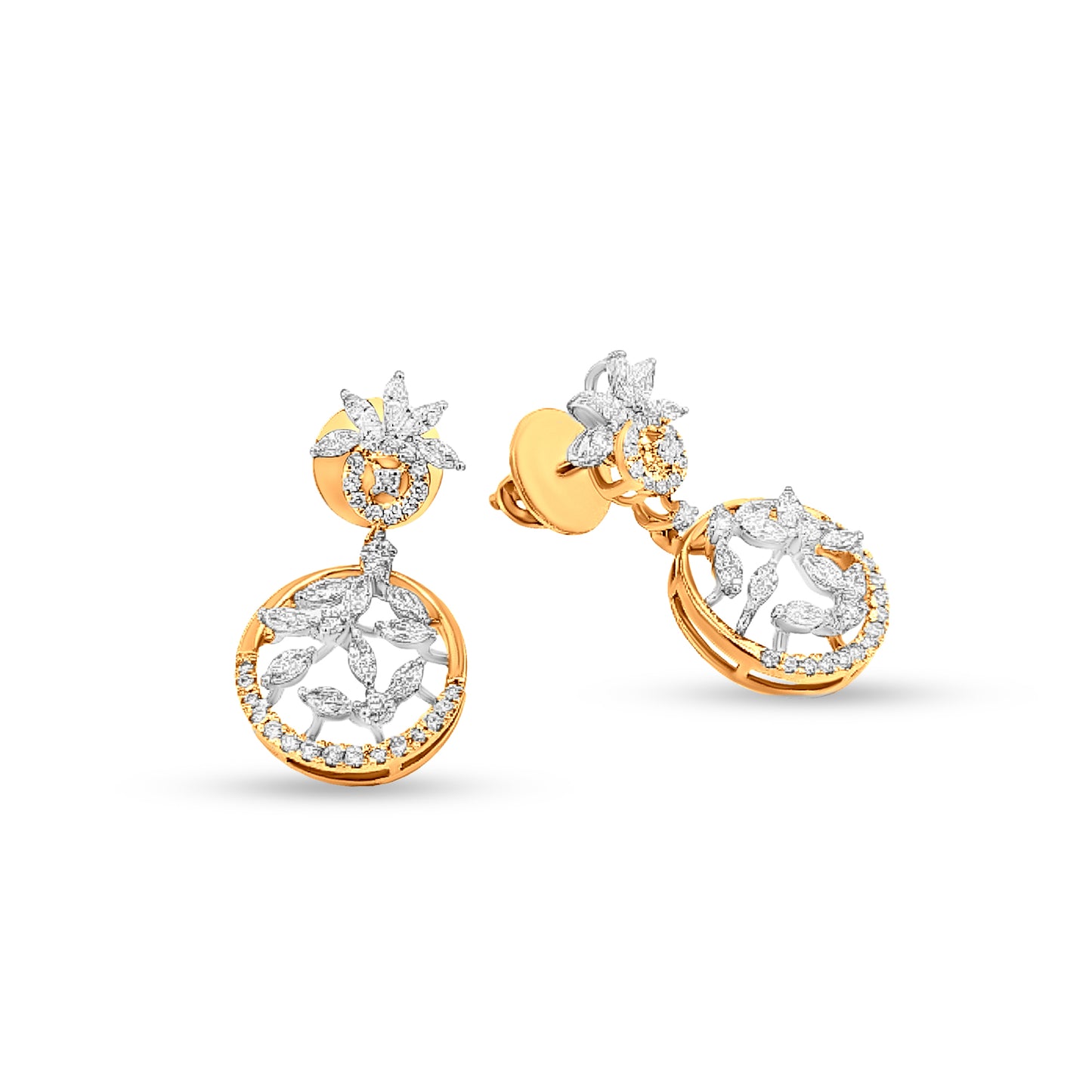 Anika 18K Yellow Gold Diamond Drop Earrings