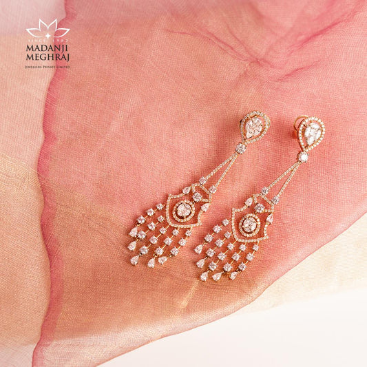 The Ananta Ratna 18K Yellow Gold Chandelier Earrings