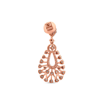 Aarohi 18K Rose Gold Diamond Dangle Earrings