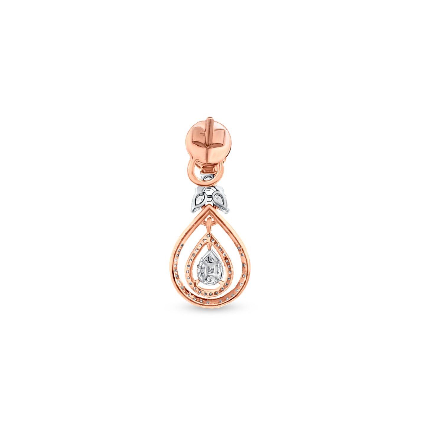 Isha 18K Rose Gold Multi-Cut Diamond Earring