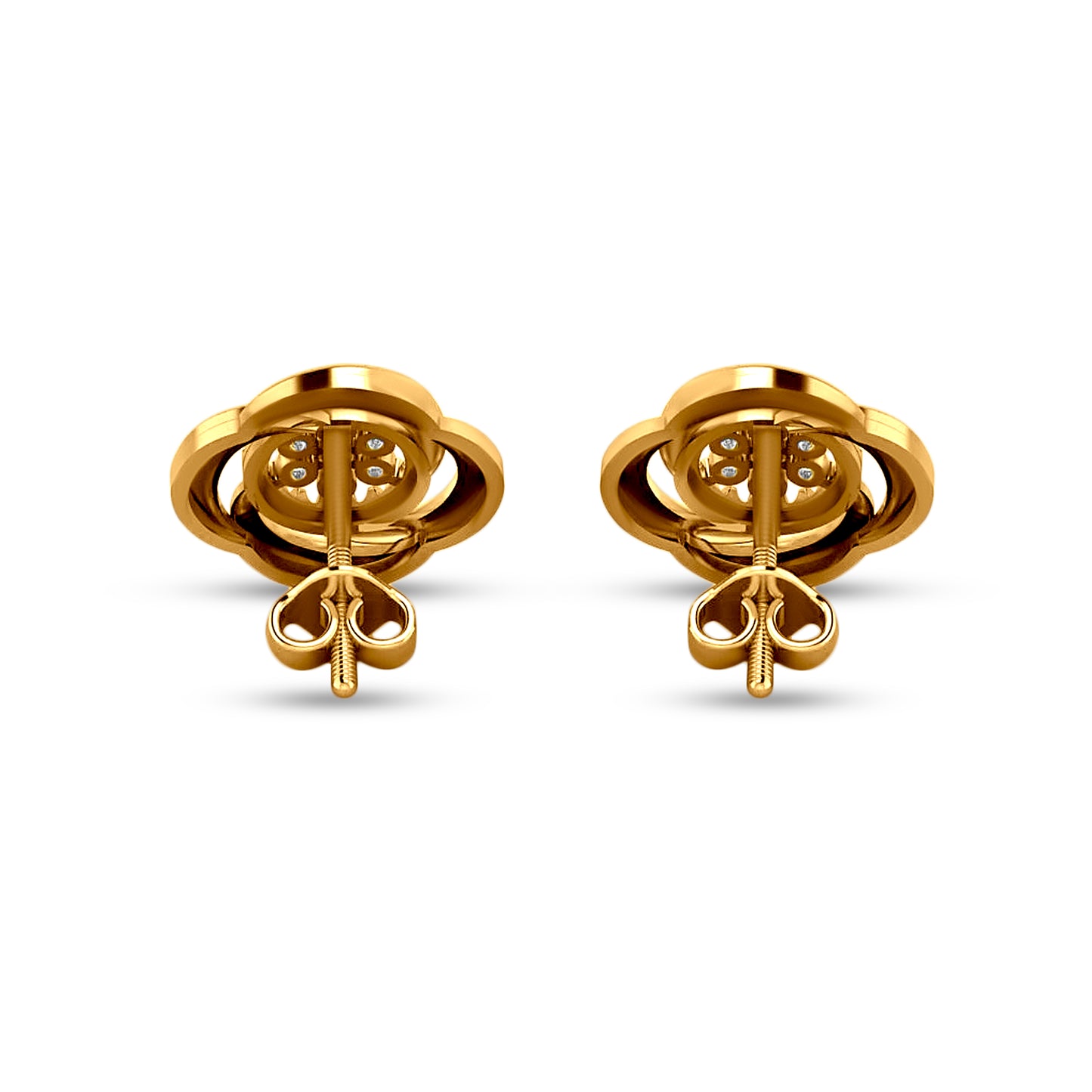 Sundara: 18K Yellow Gold Floral Diamond Tops