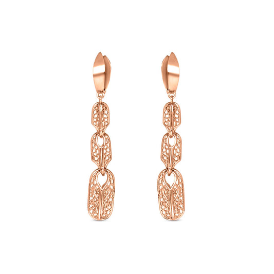 Fiona Drop Earrings In 14K Rose Gold