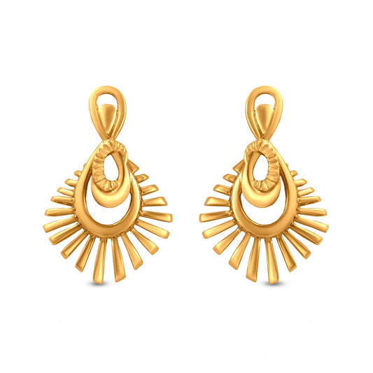 Twisted Drop Earring In 18K Gold