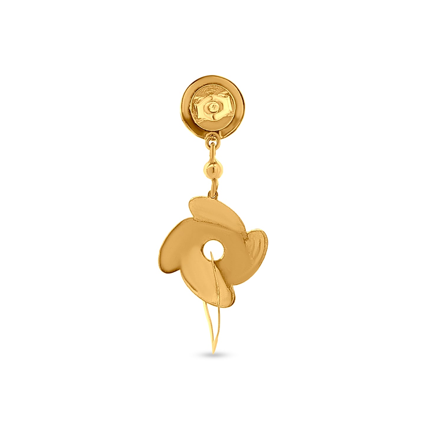 22k Gold Tribal Design Drop Earrings