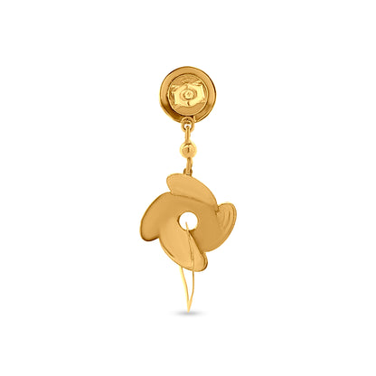 22k Gold Tribal Design Drop Earrings