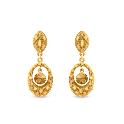 22k Gold Contemporary Drop Earrings
