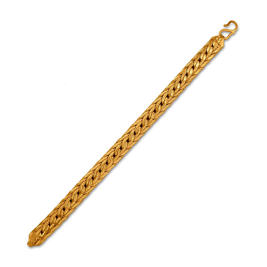 Weave Gents Bracelet In 22K Gold