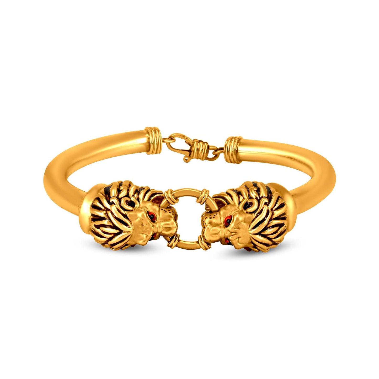 Lion Bracelet In 22K Gold With Enamel