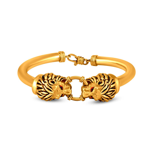 Lion Bracelet In 22K Gold With Enamel