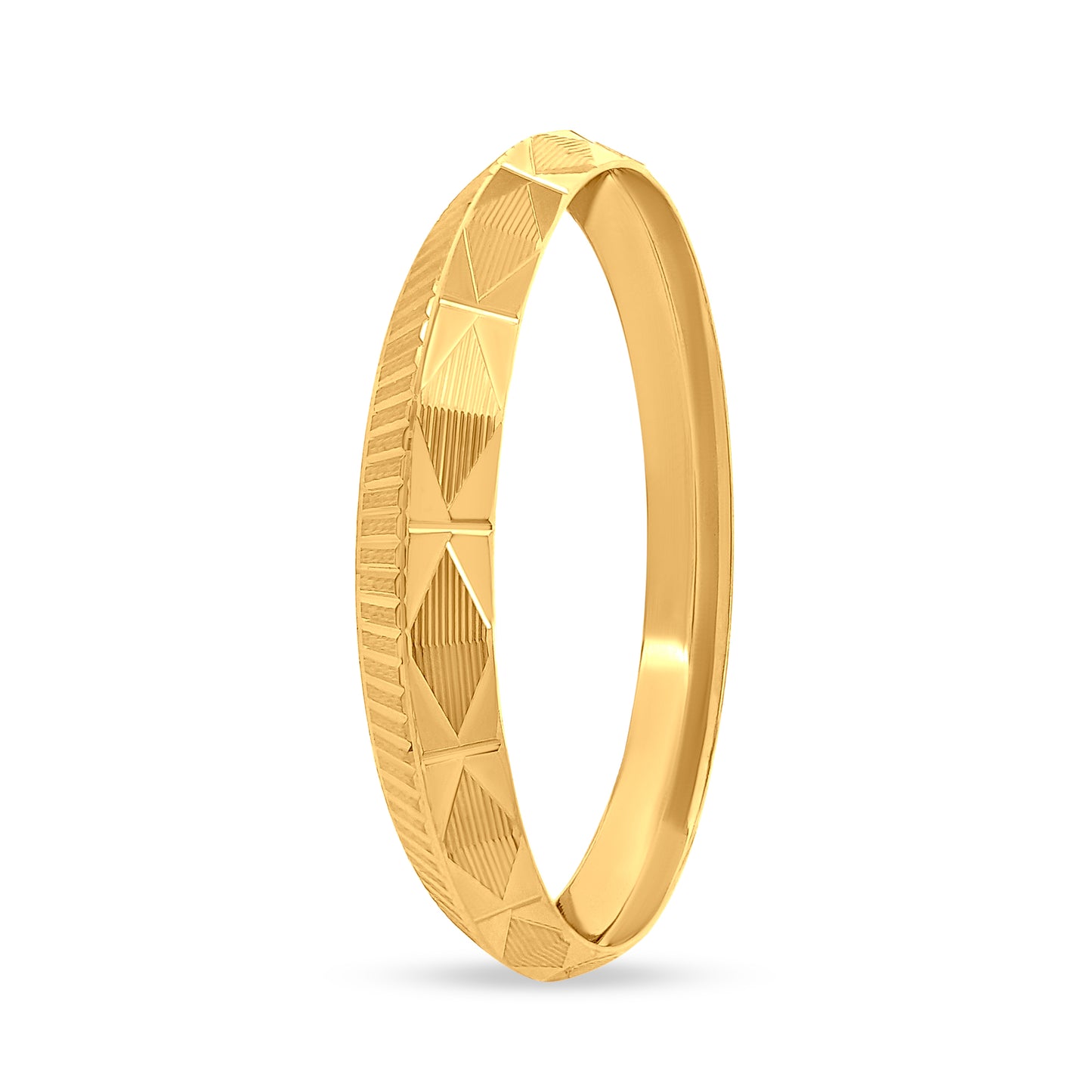 Veer 22K Yellow Gold Solid Gents Kada