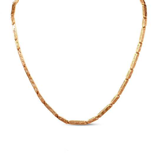 Men's Textured Link Chain In 22K Gold