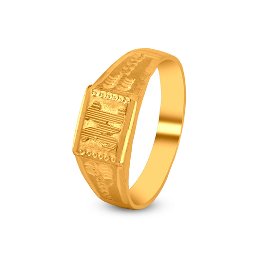 Initial Ring In 22K Gold