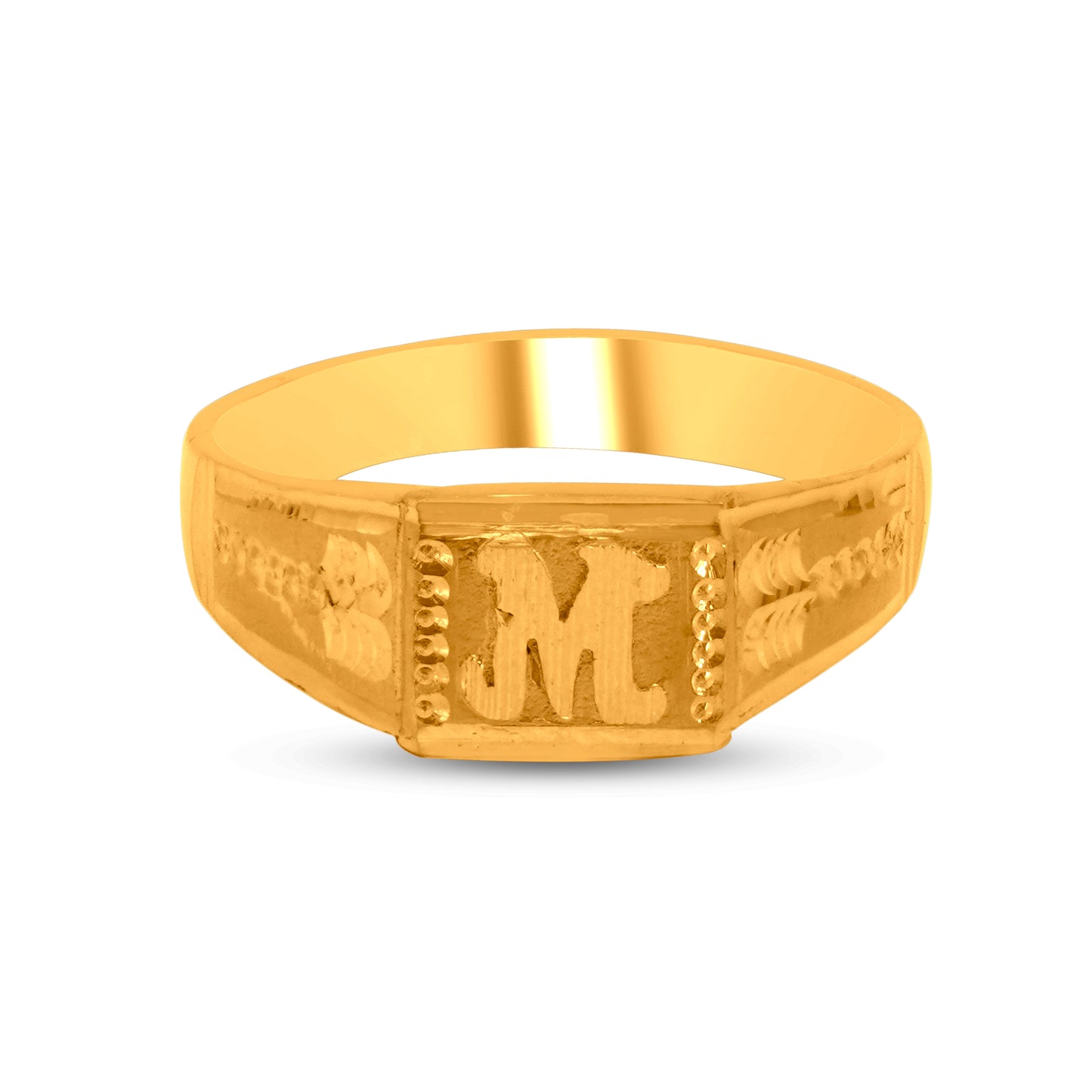 Initial Ring In 22K Gold