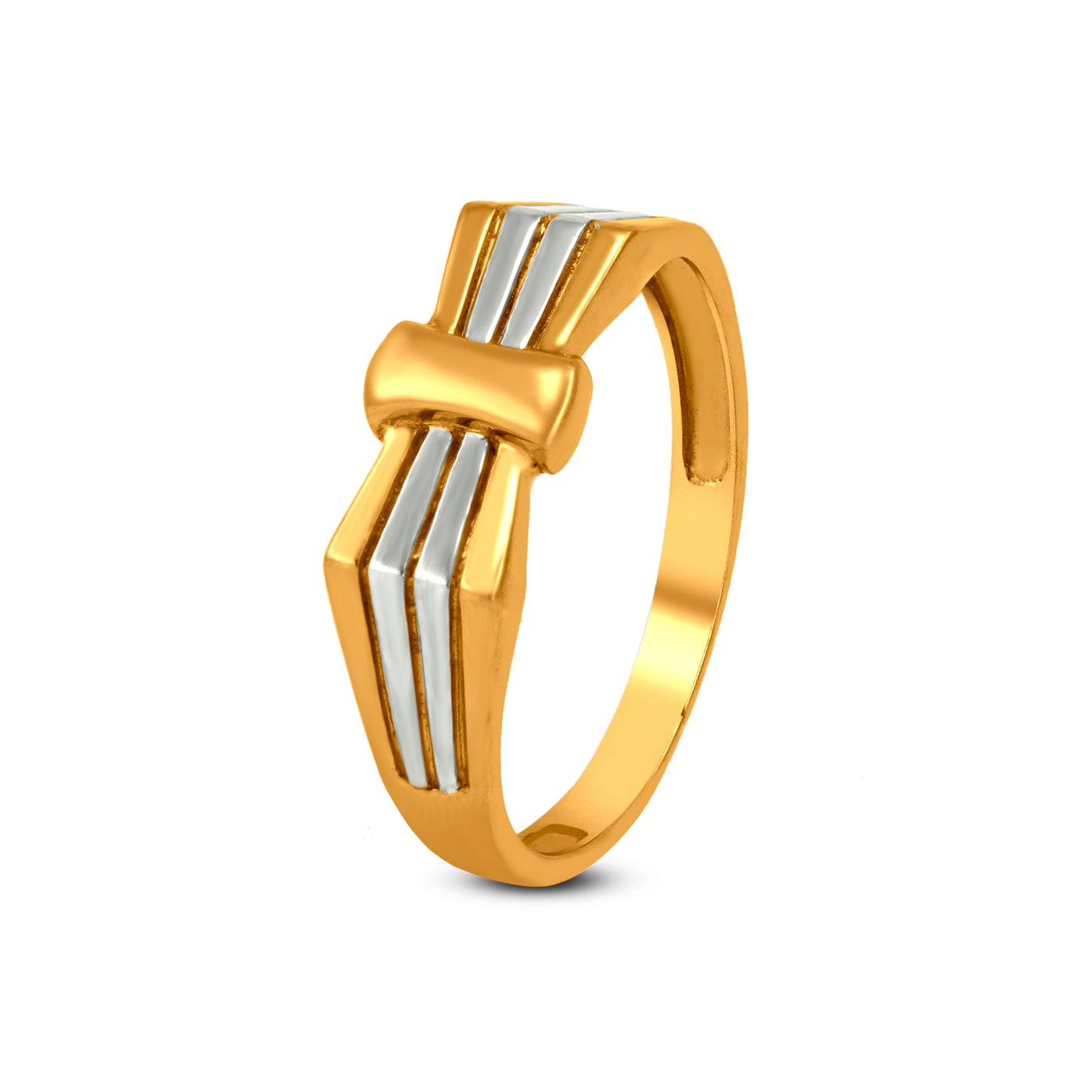 Gents Ring In 22K Gold With Rhodium