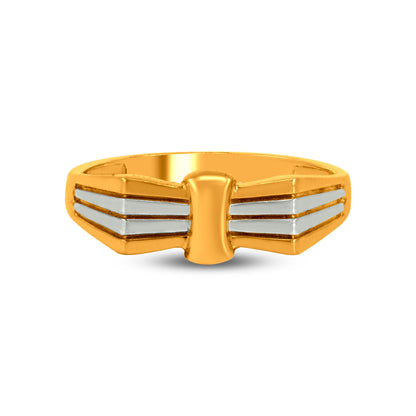 Gents Ring In 22K Gold With Rhodium