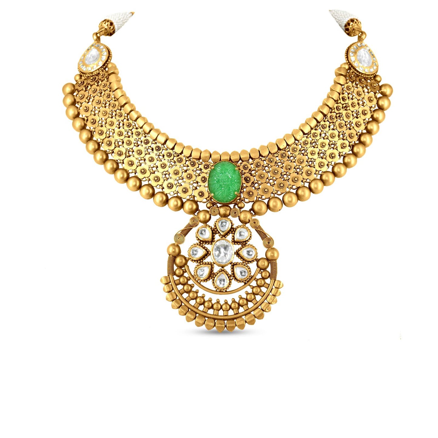 Jasmine Collar Necklace Set In 22K Gold