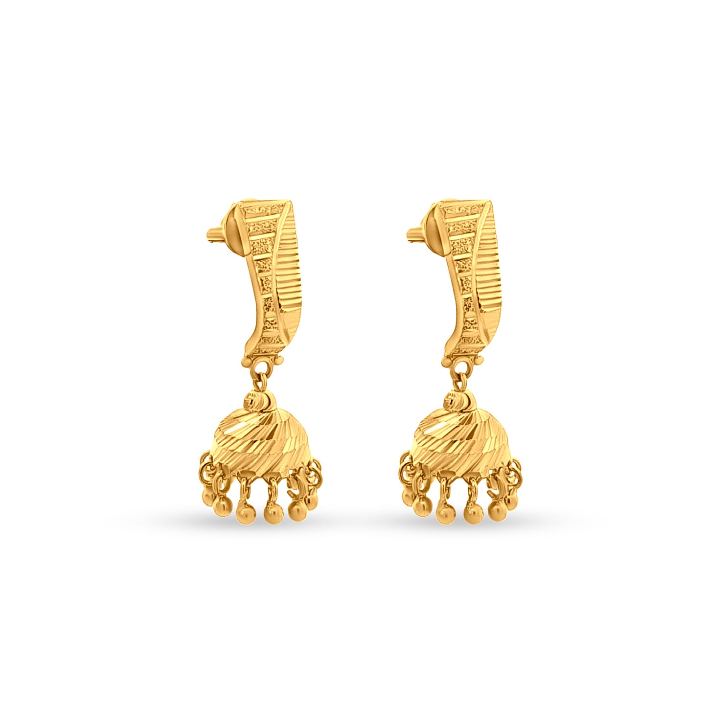 Isha 22K Yellow Gold Jhumka Earrings