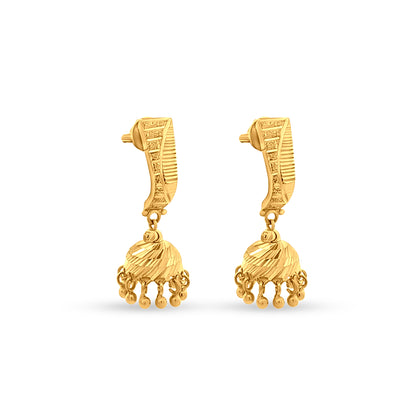 Isha 22K Yellow Gold Jhumka Earrings