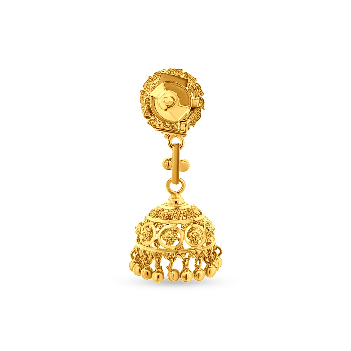 Anamika 22K Yellow Gold Traditional Jhumka Earrings