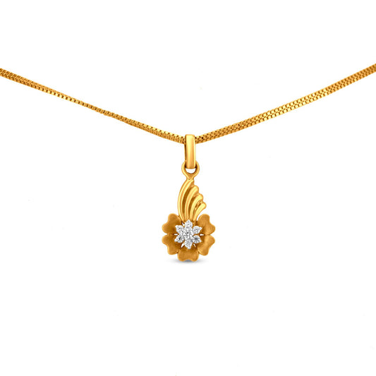 Flower Locket In 22K Gold