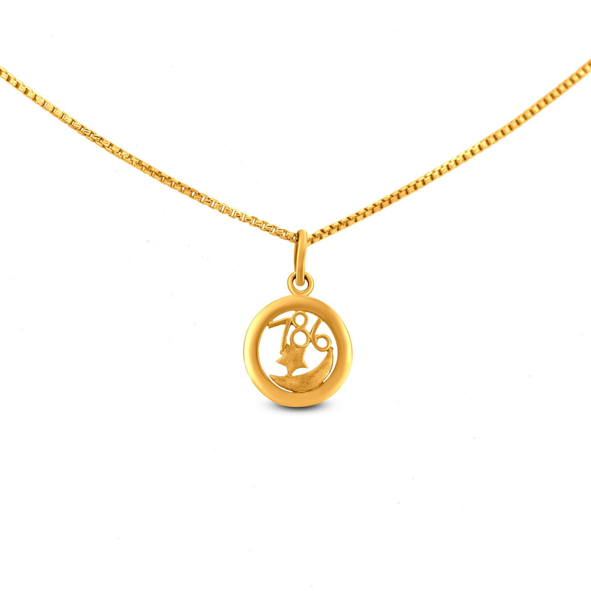 Star Moon Locket In 22K Gold