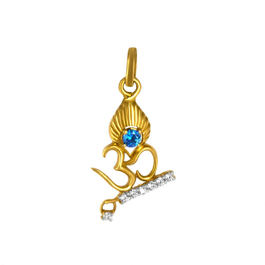 Om Locket In 22K Gold