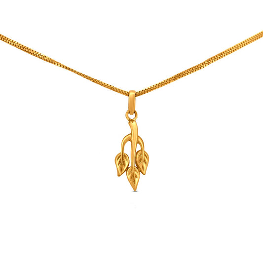 Leaf Locket In 22K Gold