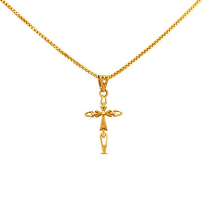 Flower And Leaf Locket In 22K Gold