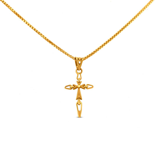 Flower And Leaf Locket In 22K Gold