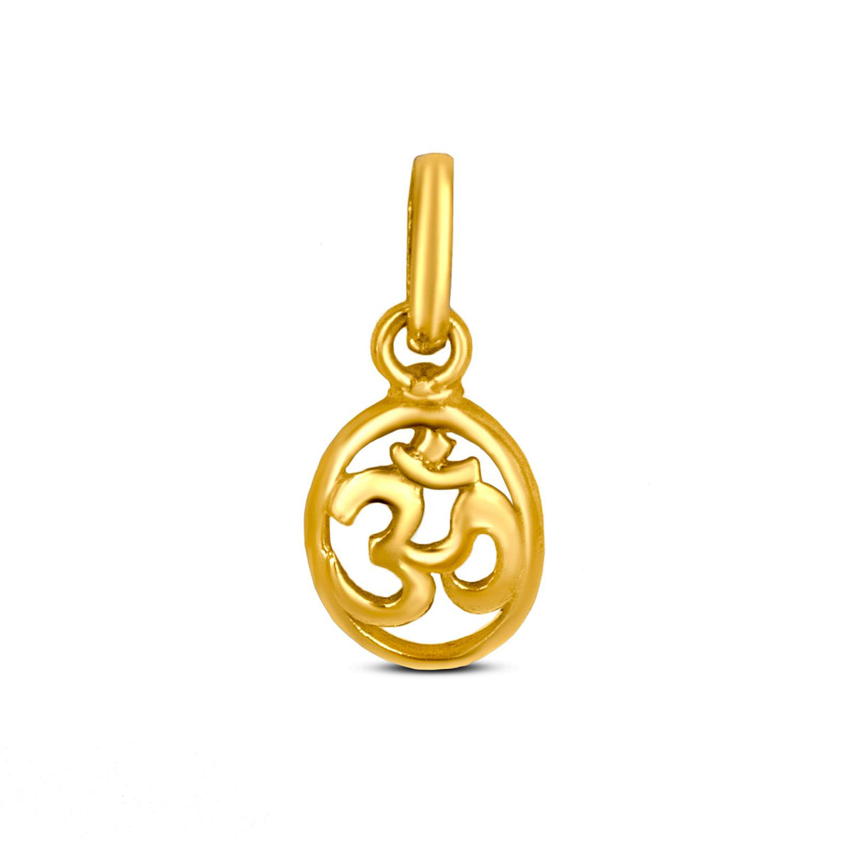 Om Signet Locket In 22K Gold