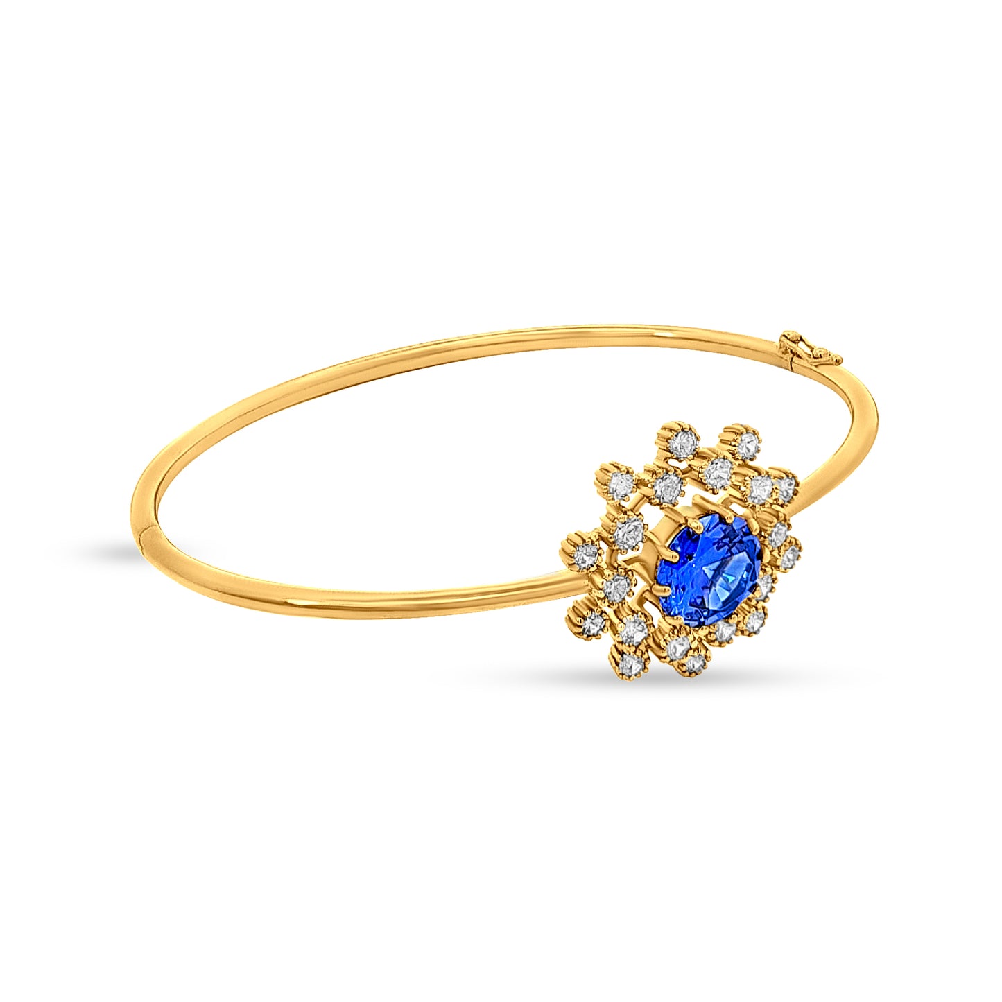 Kavya 18K Yellow Gold Floral Motif Bangle