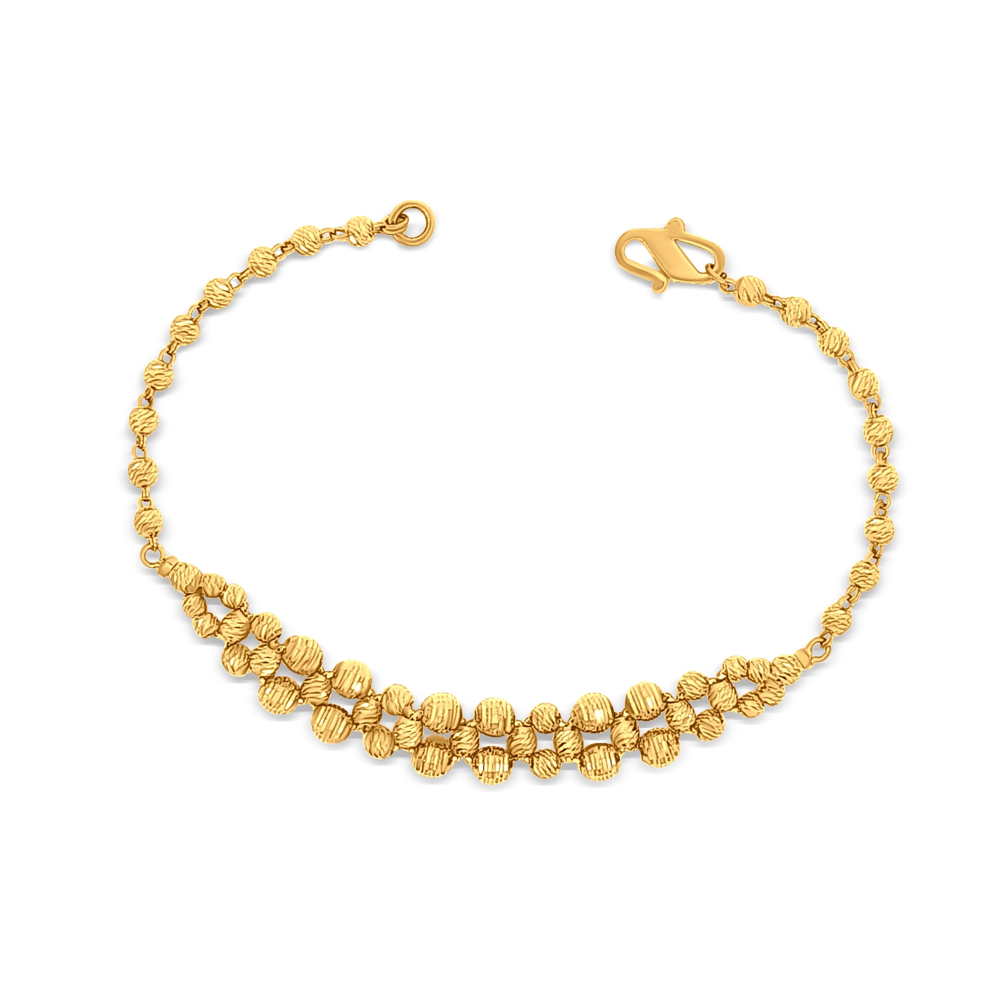 22K Gold Beaded Balls Bracelet