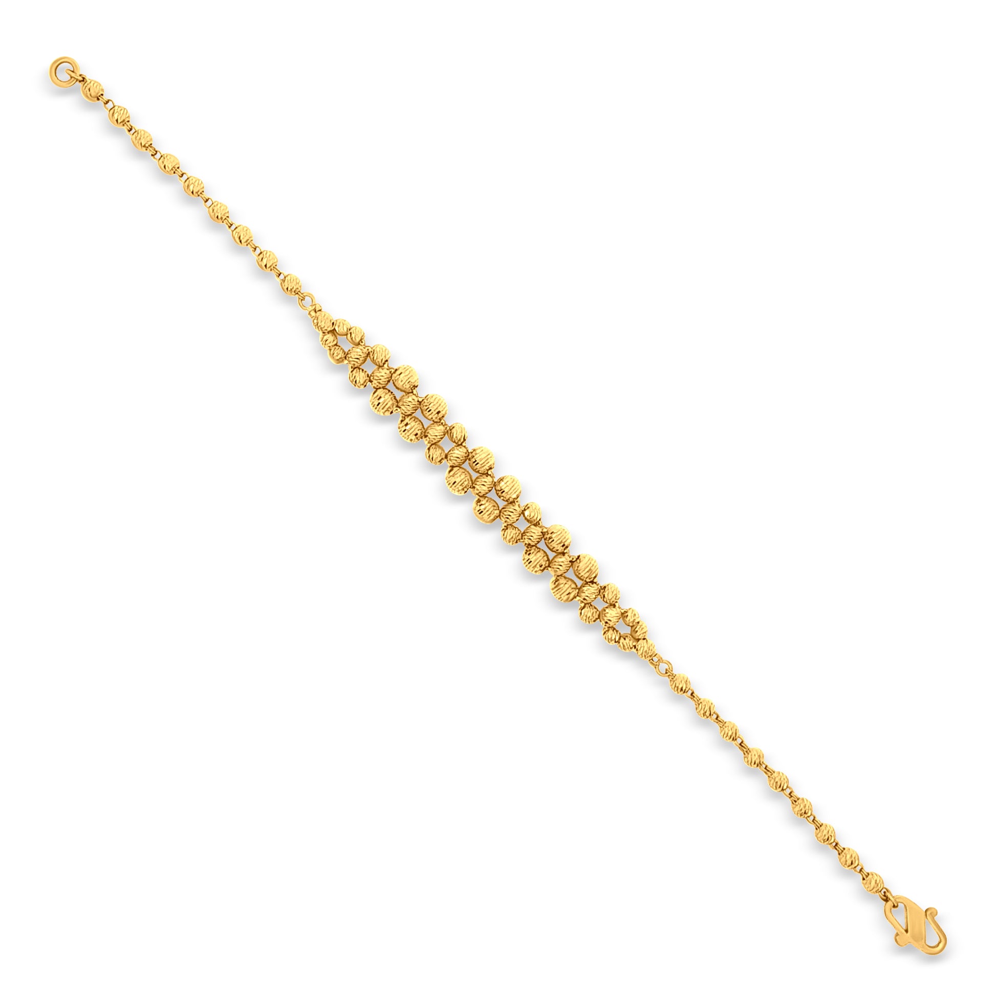 22K Gold Beaded Balls Bracelet
