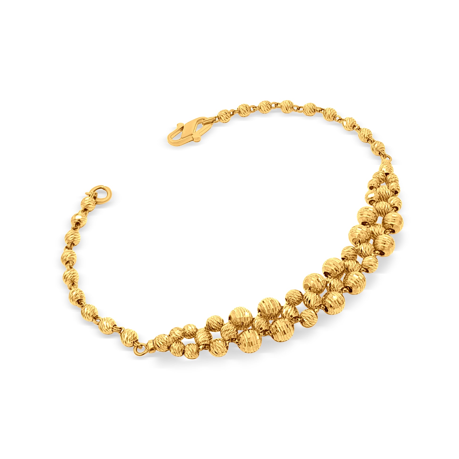 22K Gold Beaded Balls Bracelet