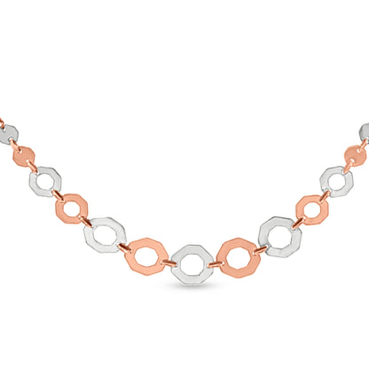 Manika 18K White and Rose Gold Art Deco Necklace