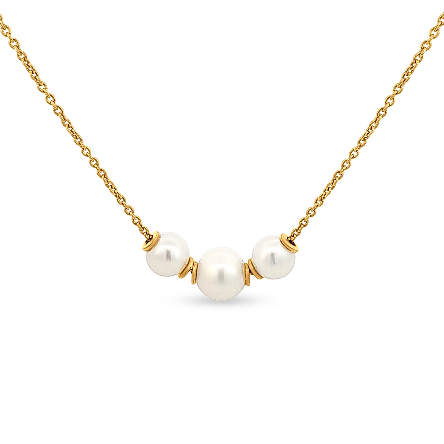 Kamal Ratna 22K Yellow Gold Chain with Pearls