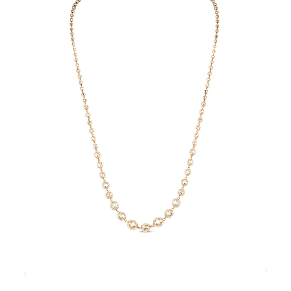 Chain In 22K Gold With Rhodium