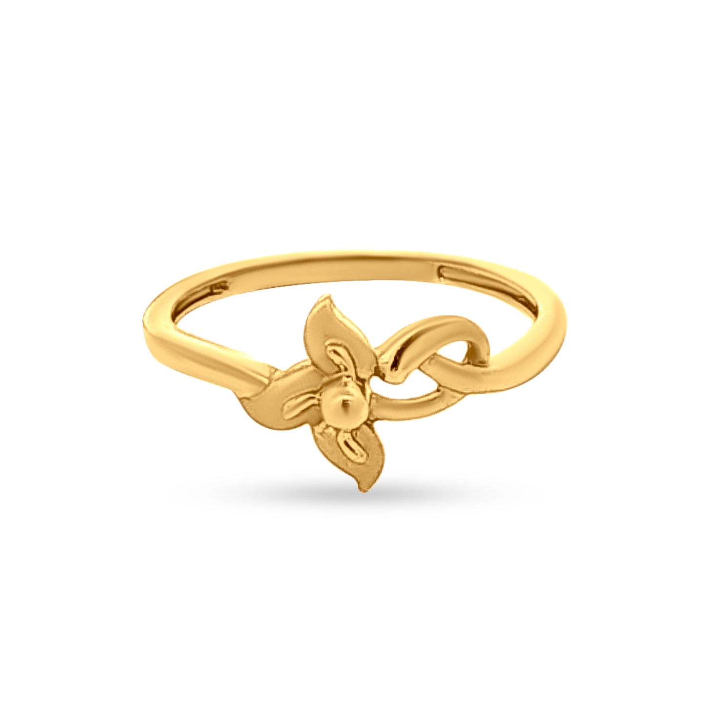 Veda 22k Yellow Gold Floral Ring for Women/Girls